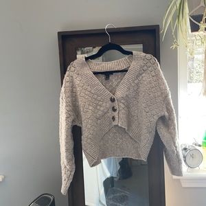 Cream cropped sweater